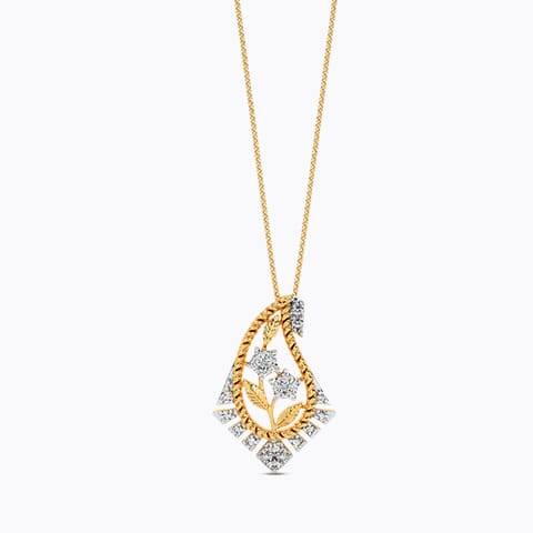 Embroidered Trellis Diamond Pendant Embroidered Trellis Diamond Pendant