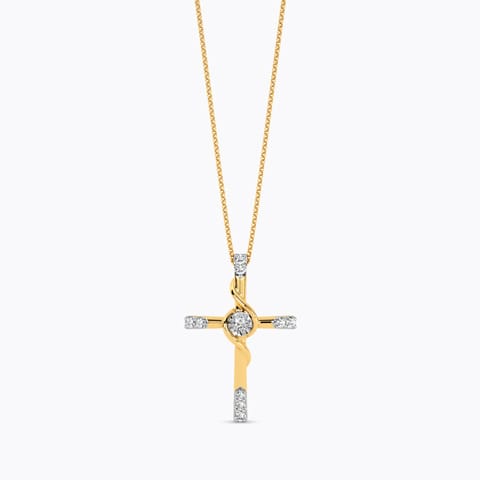 Blessed Gleam Diamond Cross Pendant
