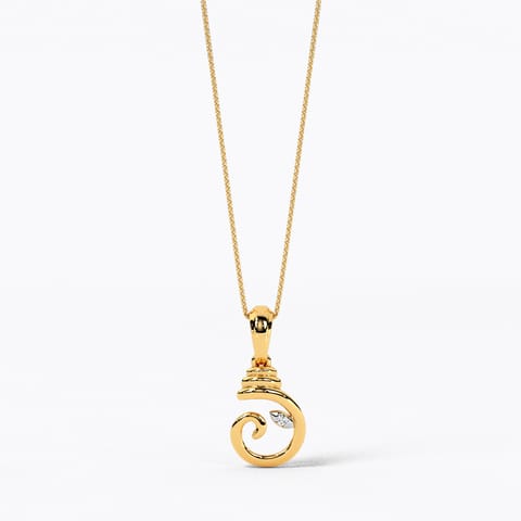 Bal Ganesh Diamond Pendant
