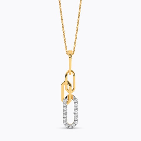 Radiant Link Diamond Pendant