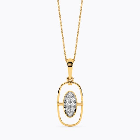 Sleek Ovate Diamond Pendant Sleek Ovate Diamond Pendant