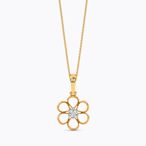 Mini Floral Diamond Pendant