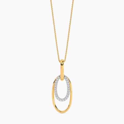 Swaying Ovals Diamond Pendant