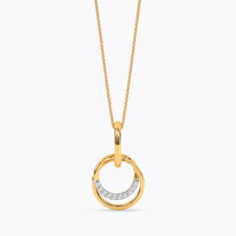 Cross Disc Diamond Pendant