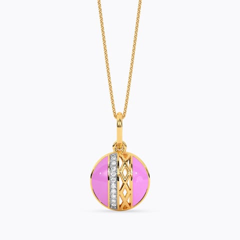 Zig Zag Globe Diamond Pendant