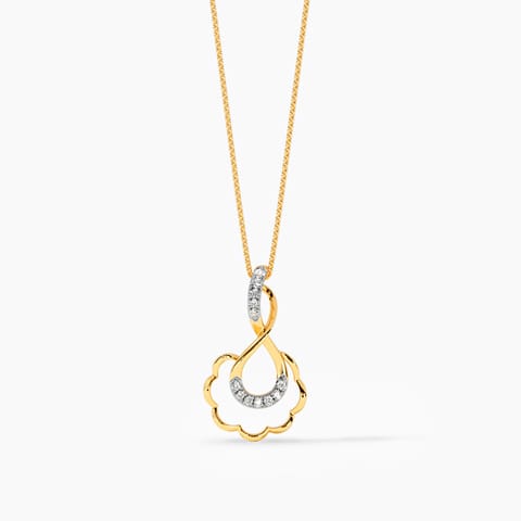 Diamond Pendants 9 Karat Yellow Gold Shelba Diamond Pendant