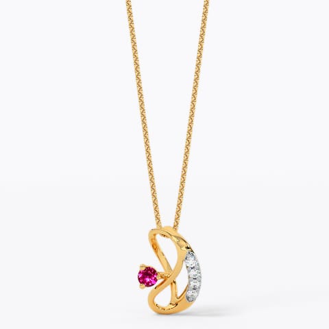 Infinite Twist Gemstone Pendant