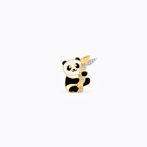 Panda Hug Diamond Convertible Brooch Pendant