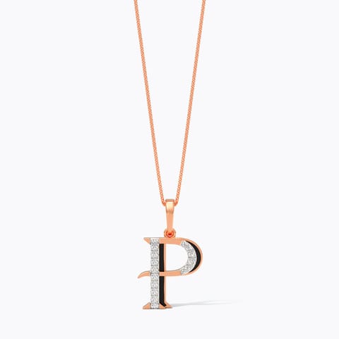 Haze Alphabet P Diamond Pendant Haze Alphabet P Diamond Pendant
