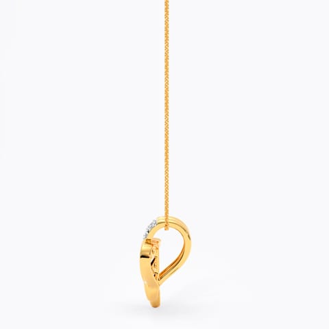 Peepal Twin Green Stone Diamond Pendant Peepal Twin Green Stone Diamond Pendant