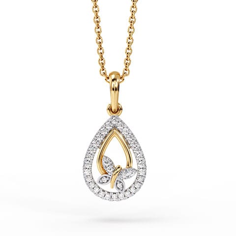 Floral Brilliance Diamond Pendant