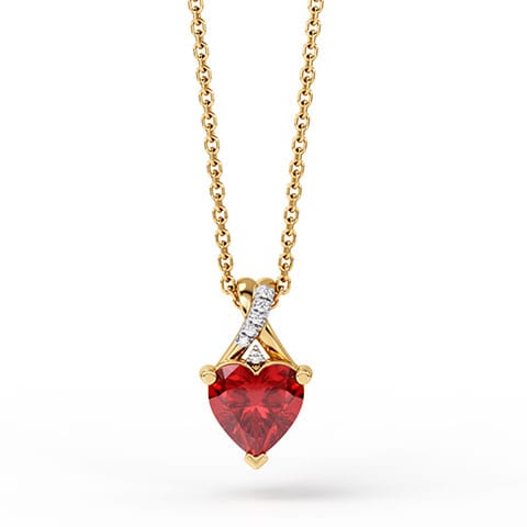 Heartline Glow Gemstone Pendant