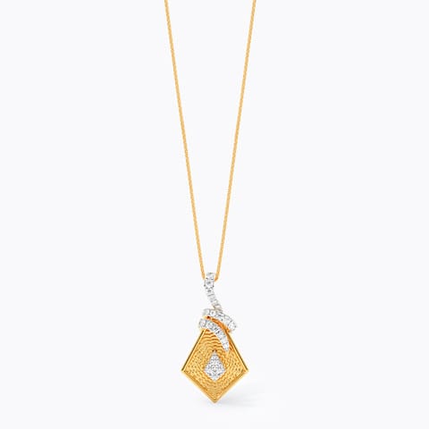 Glint Texture Diamond Pendant