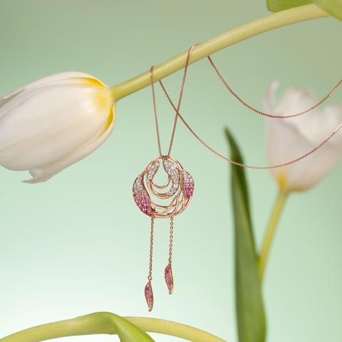 Trellis Pink Gemstone Pendant Trellis Pink Gemstone Pendant