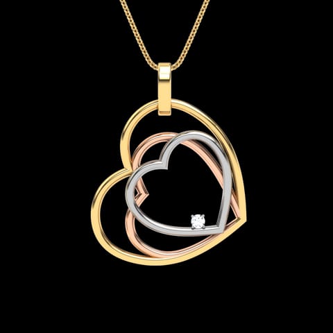 Triple Heart Diamond Pendant