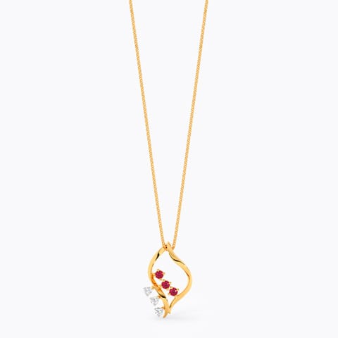 Scarlet Swirl 9KT Gemstone Pendant Scarlet Swirl 9KT Gemstone Pendant