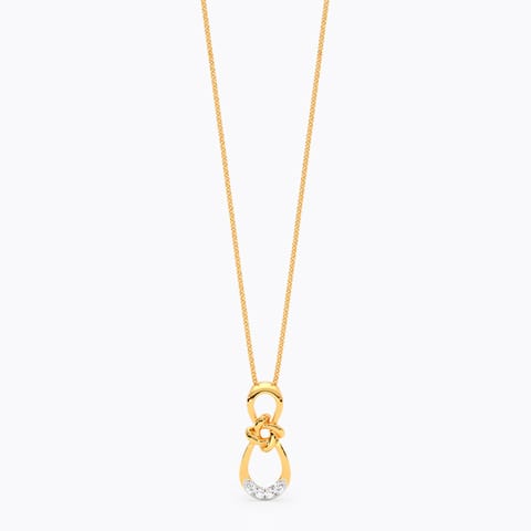 Entwine Knot 9KT Diamond Pendant Entwine Knot 9KT Diamond Pendant