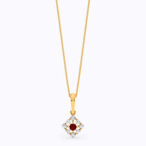 Quad Red 9KT Gemstone Pendant Quad Red 9KT Gemstone Pendant