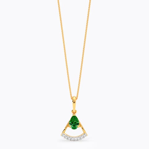 Verdant Triad 9KT Gemstone Pendant Verdant Triad 9KT Gemstone Pendant