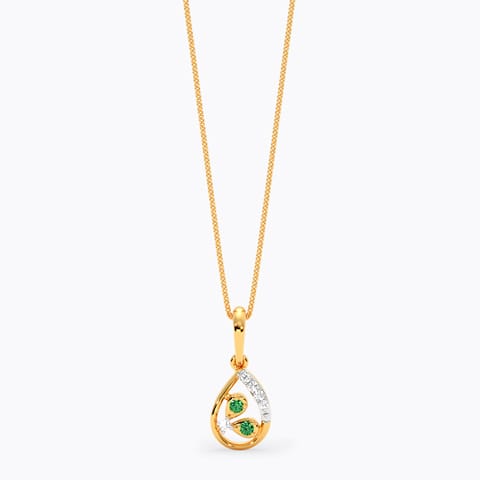 Pear Sage 9KT Gemstone Pendant Pear Sage 9KT Gemstone Pendant