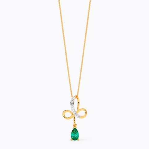Swirl Green 9KT Gemstone Pendant Swirl Green 9KT Gemstone Pendant