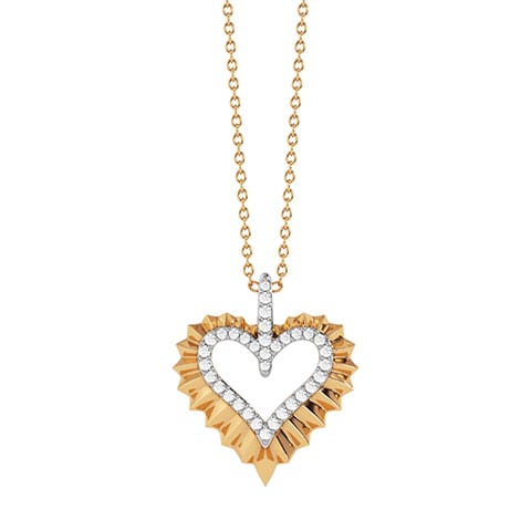 Pleated Amour Diamond Pendant
