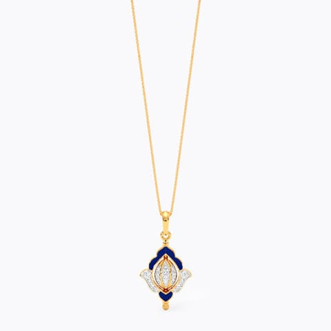 Lotus Flip Diamond Pendant