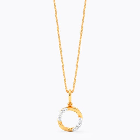 Twisted Round 9KT Diamond Pendant Twisted Round 9KT Diamond Pendant