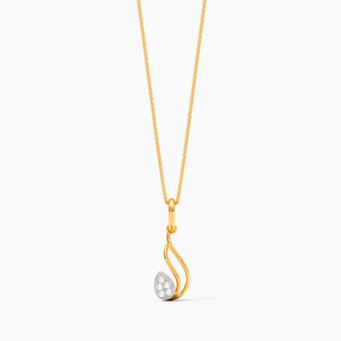 Minimal Spark 9KT Diamond Pendant