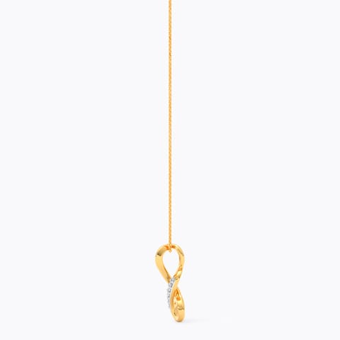 Interwine Braid 9KT Diamond Pendant