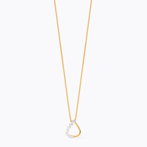 Triangle Beam 9KT Diamond Pendant