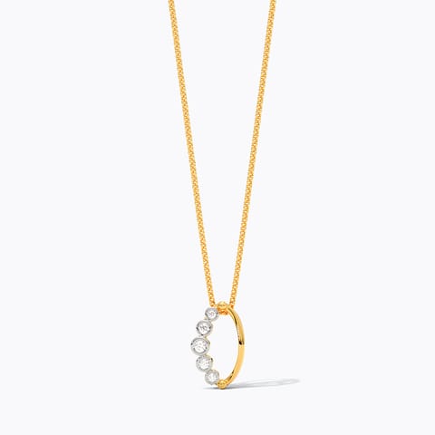 Oval Spark 9KT Diamond Pendant