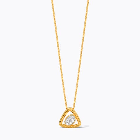 Oval Trinity 9KT Diamond Pendant