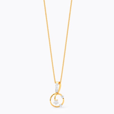 Radiant Orbit 9KT Diamond Pendant