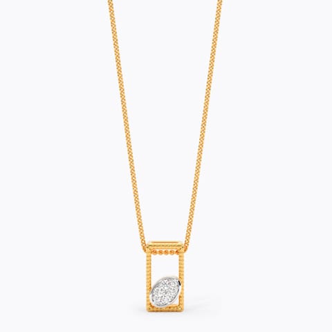 Ovate Quad 9KT Diamond Pendant