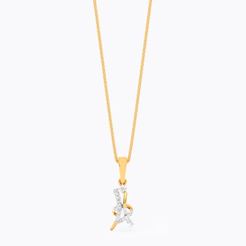 Shining Knots 9KT Diamond Pendant