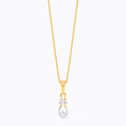 Gleaming Knots 9KT Diamond Pendant