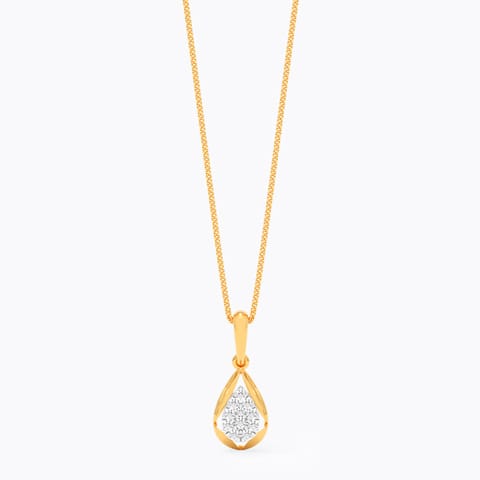 Clustered Pear 9KT Diamond Pendant