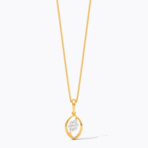 Sleek Spark 9KT Diamond Pendant