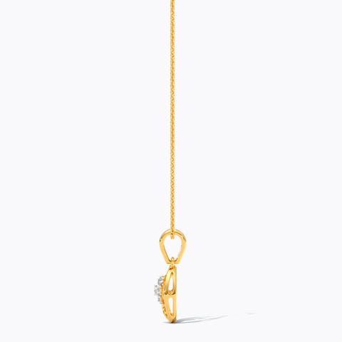 Sleek Spark 9KT Diamond Pendant
