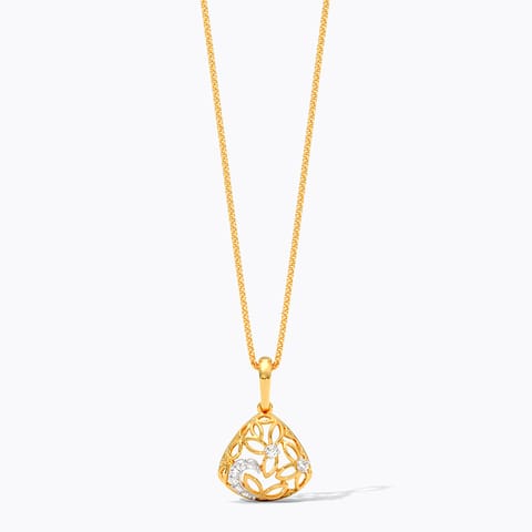 Triad Floral 9KT Diamond Pendant Triad Floral 9KT Diamond Pendant