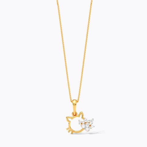Hello Kitty 9KT Diamond Pendant