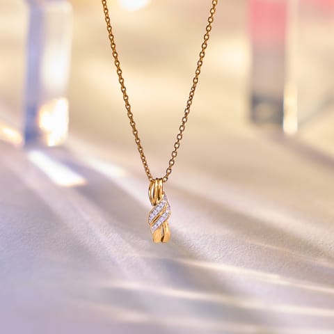 Bare Shine 9KT Diamond Pendant