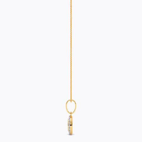 Circle Gleam 9KT Diamond Pendant