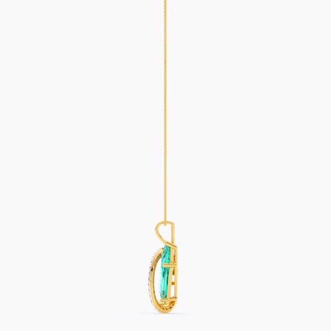 Verdant Orbit Gemstone Pendant