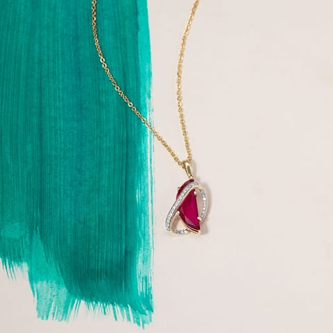 Garnet Orbital Gemstone Pendant