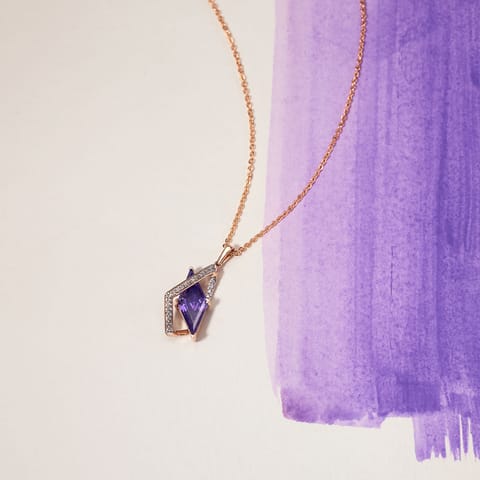 Purple Eclipse Gemstone Pendant