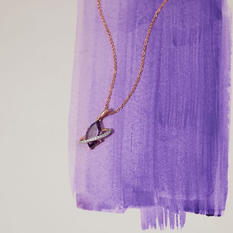 Purple Orbit Gemstone Pendant