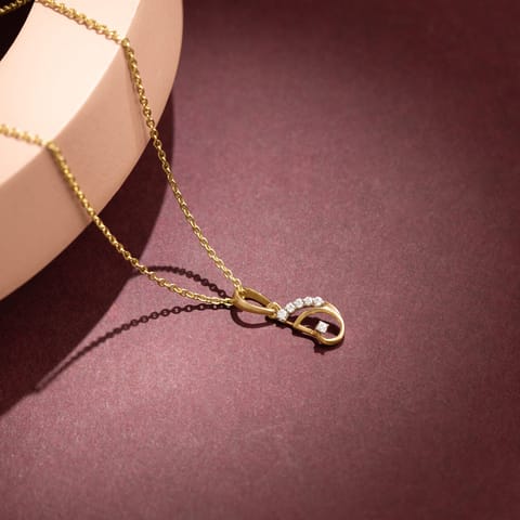 Mystic Arc 9KT Diamond Pendant