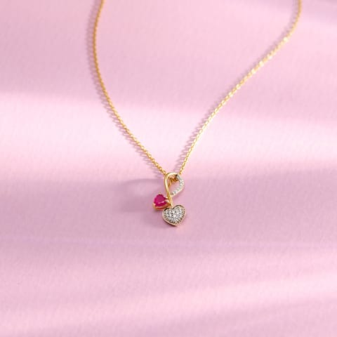 Red Hearts Gemstone Pendant Red Hearts Gemstone Pendant